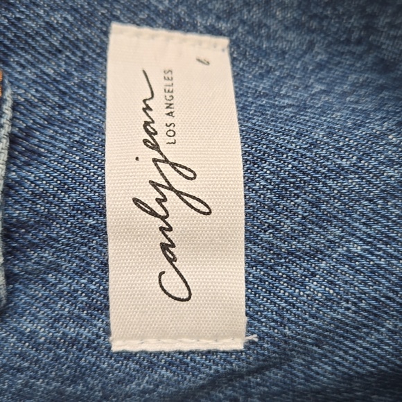 Carly Jean Los Angeles Medium Wash Denim Jacket - Picture 3 of 4